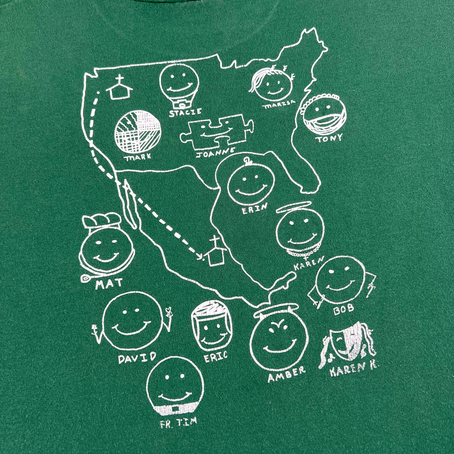 90s Mexico Mission Trip Smiley Face Tee- XL