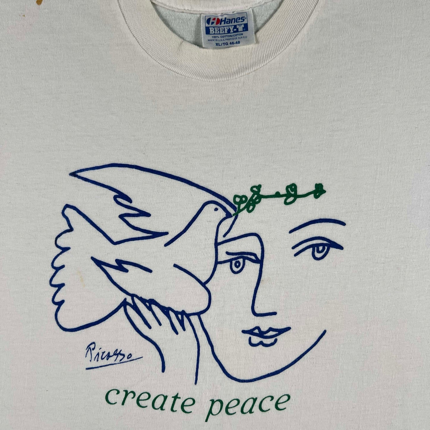 80s Picasso 'create peace' Tee- L