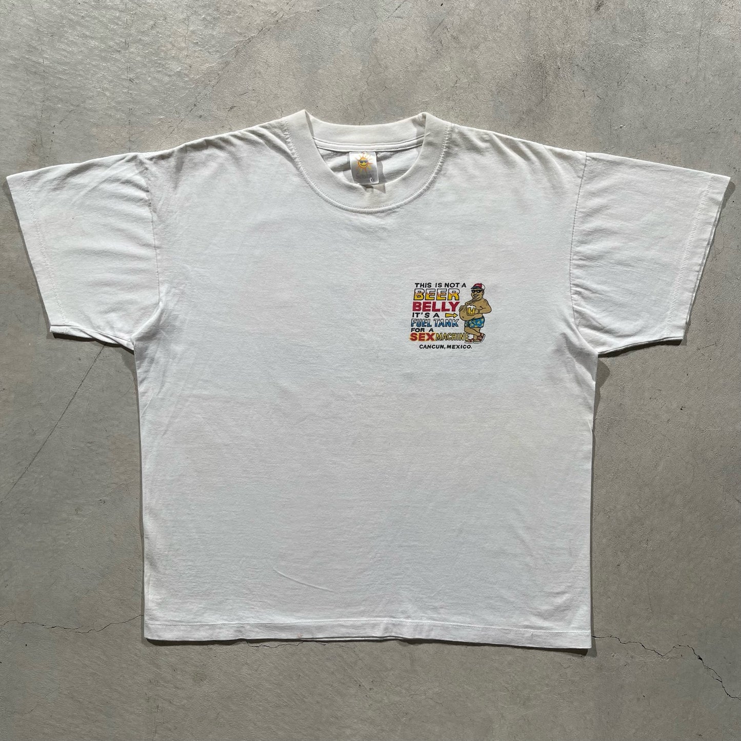 90s Beer Belly/Sex Machine Tee- L