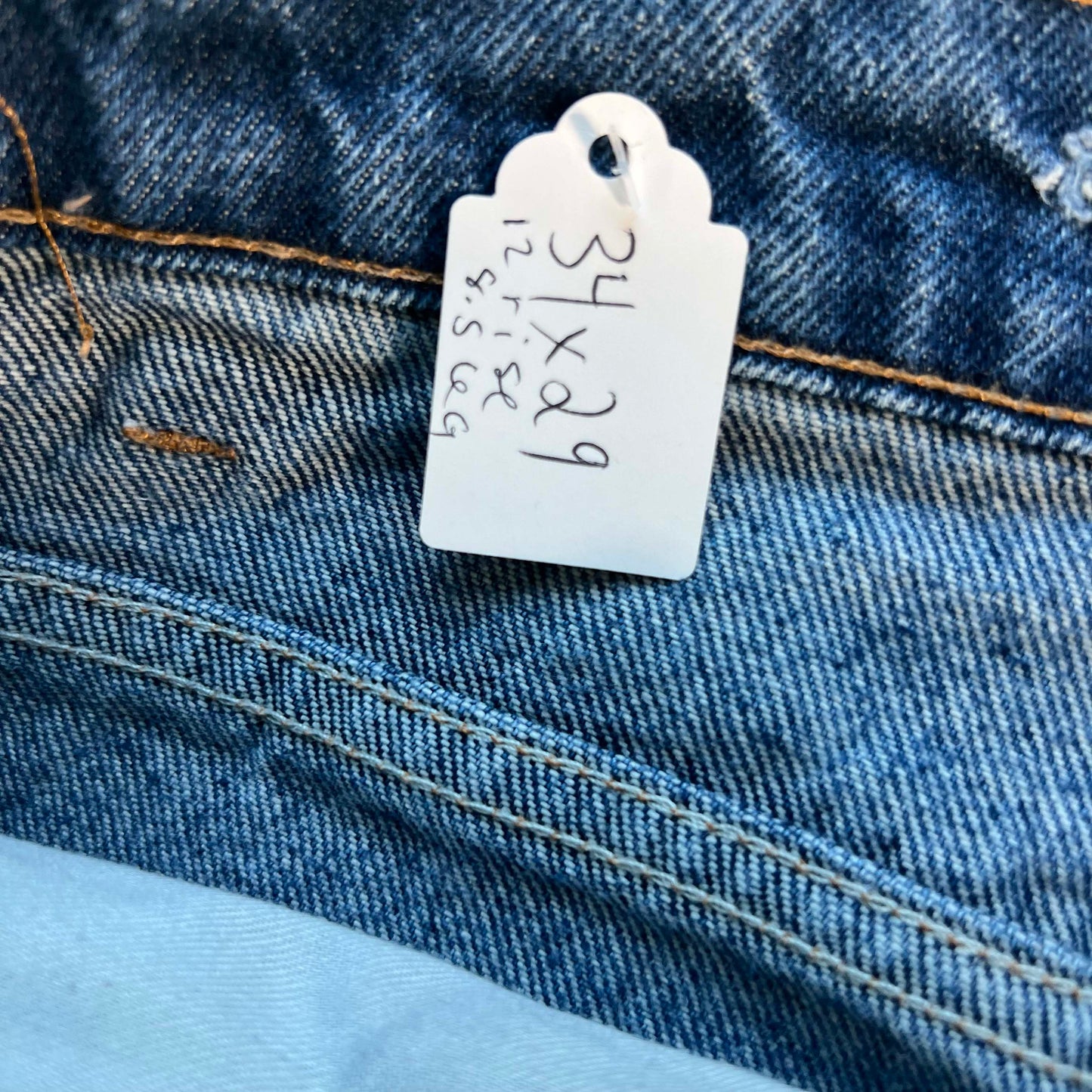 90s Prison Blues Denim Double Knees- 34x29