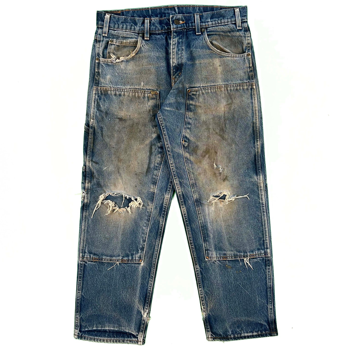 90s Prison Blues Denim Double Knees- 33x28.5