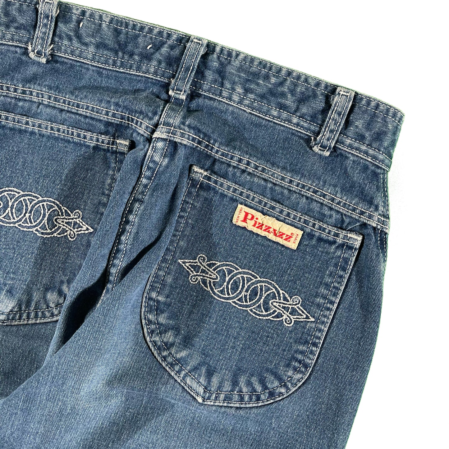70s Pizzazz High Waisted Denim Flares- 26x31