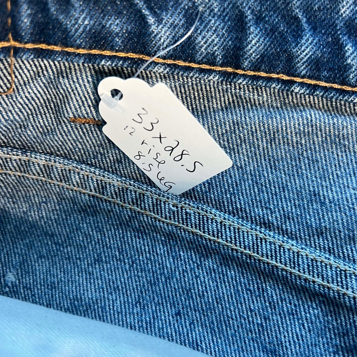 90s Prison Blues Denim Double Knees- 33x28.5