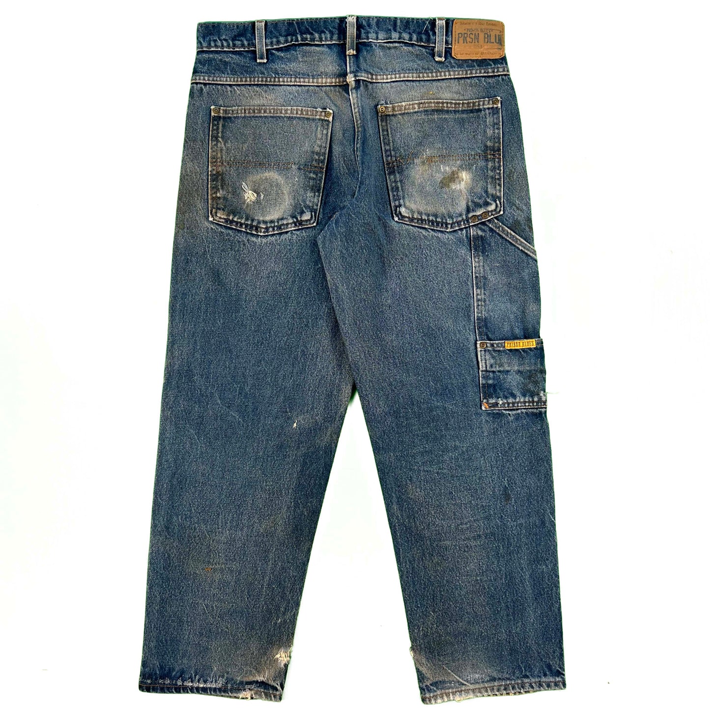 90s Prison Blues Denim Double Knees- 33x28.5
