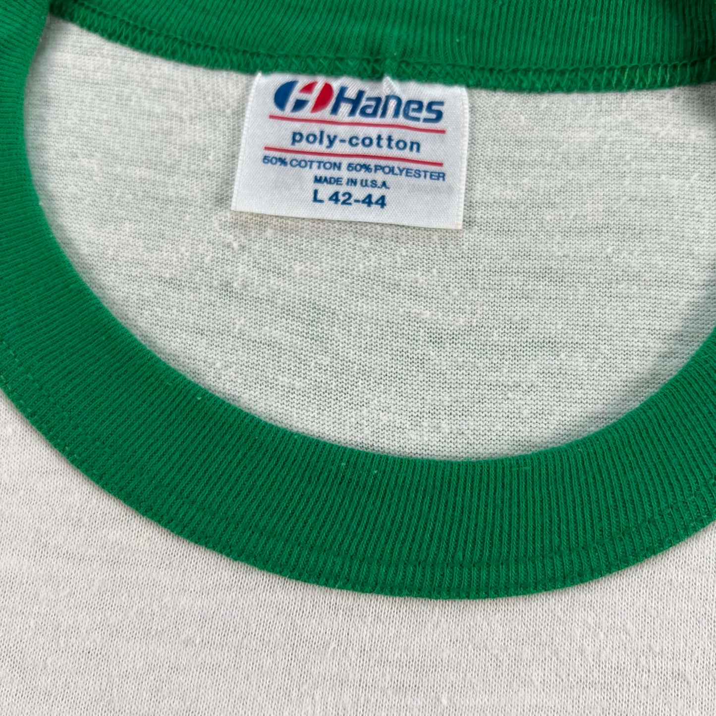 80s Beverly Mass Packie Ringer Tee- L