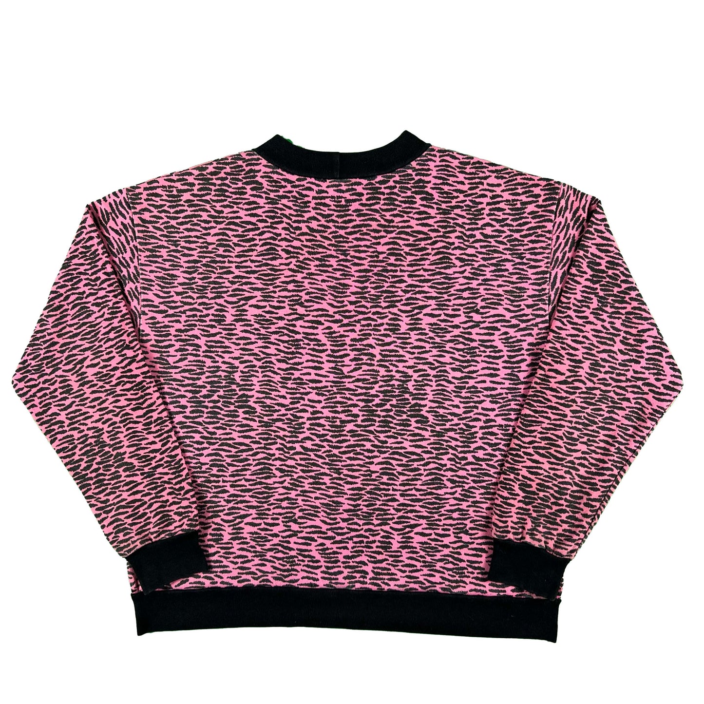 80s Pink Tiger Stripe Sweatshirt- M