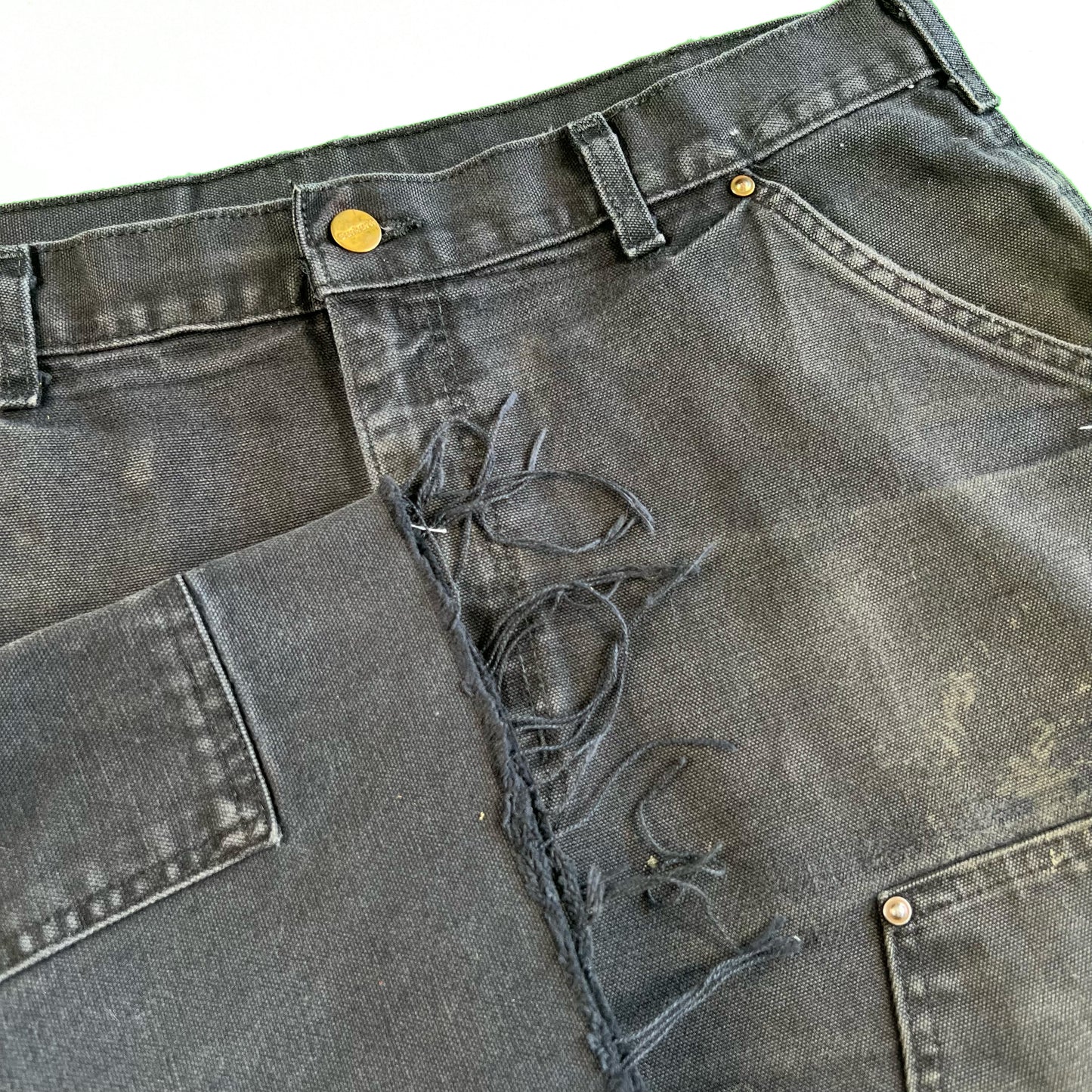 Carhartt Cut Off Black Double Knee Shorts- 35x8