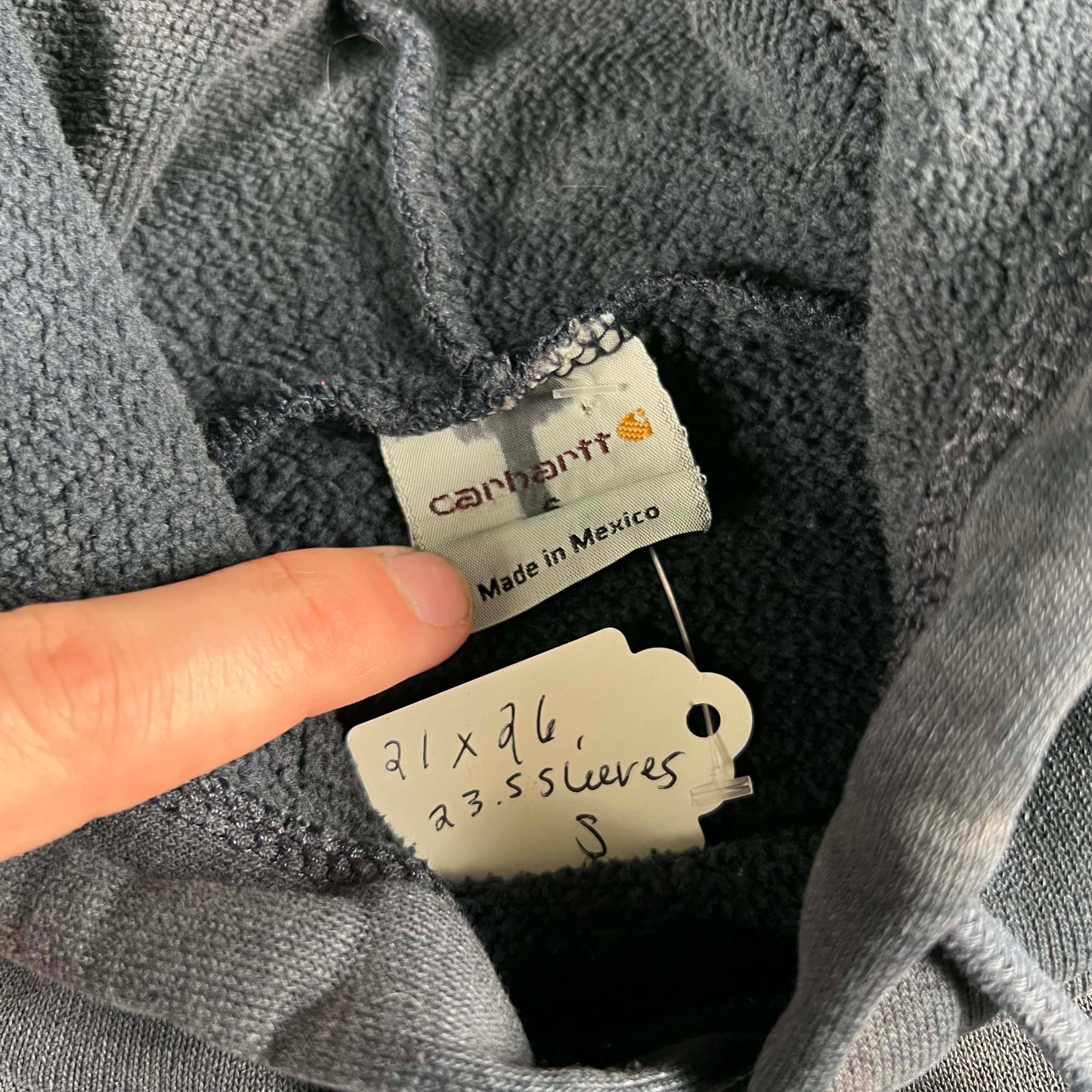 Carhartt Sun Faded Navy Hoodie- S