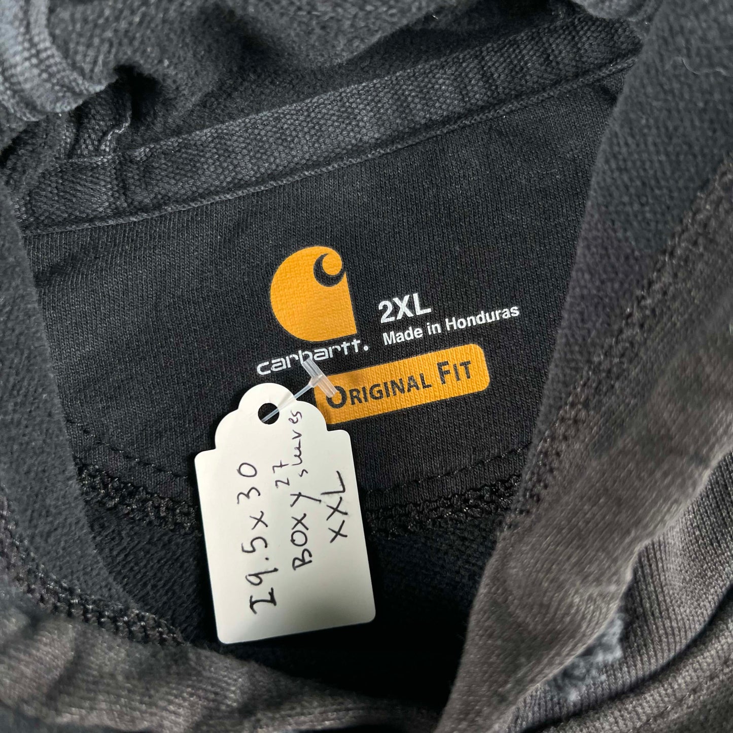 Carhartt Faded Black Boxy Painter's Hoodie- XXL