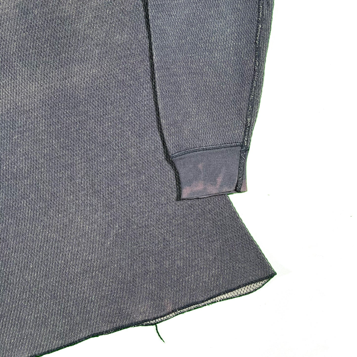 80s Sun Faded Navy Waffle Knit Thermal- L