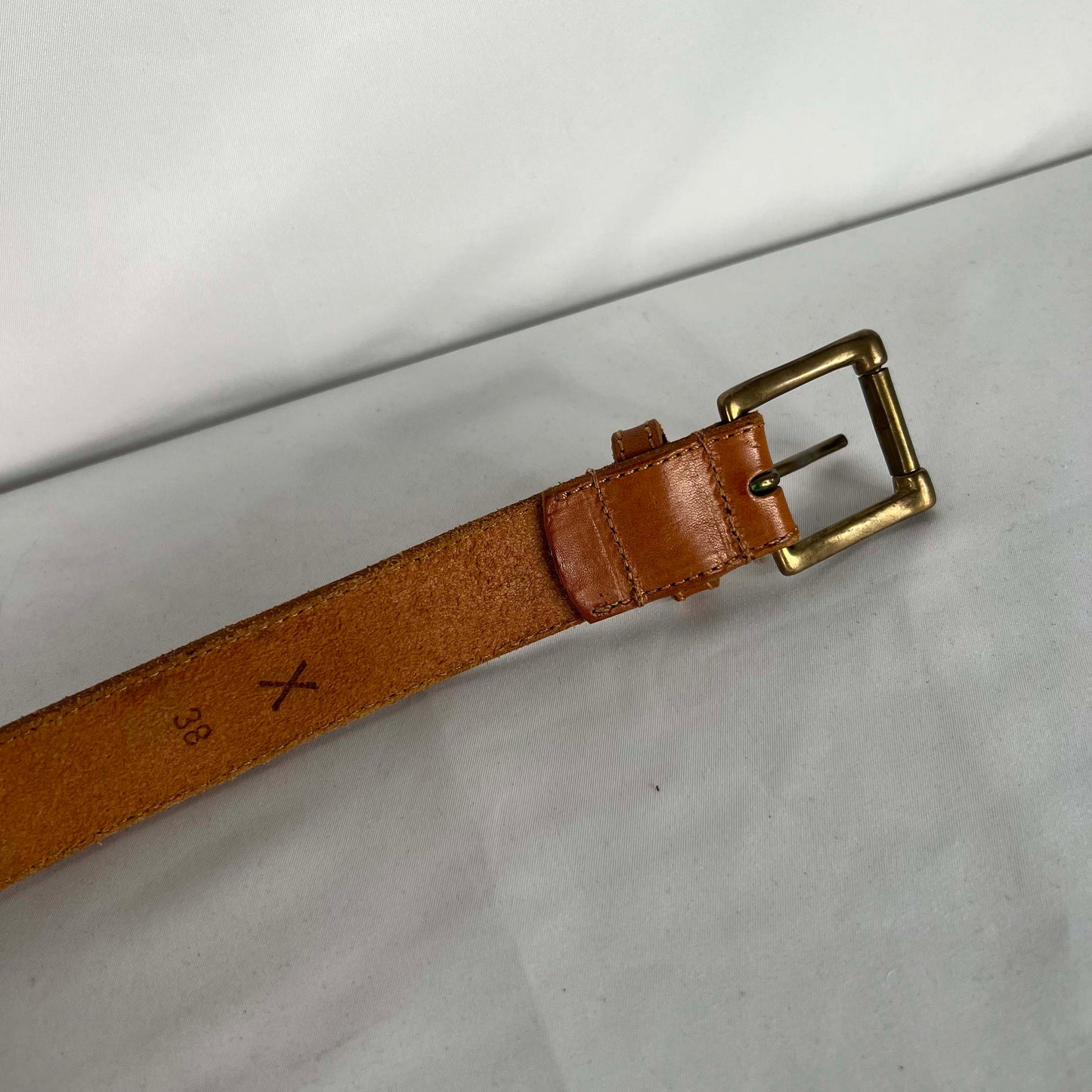 90s Polo Ralph Lauren Tan Leather Belt- 32"-38"