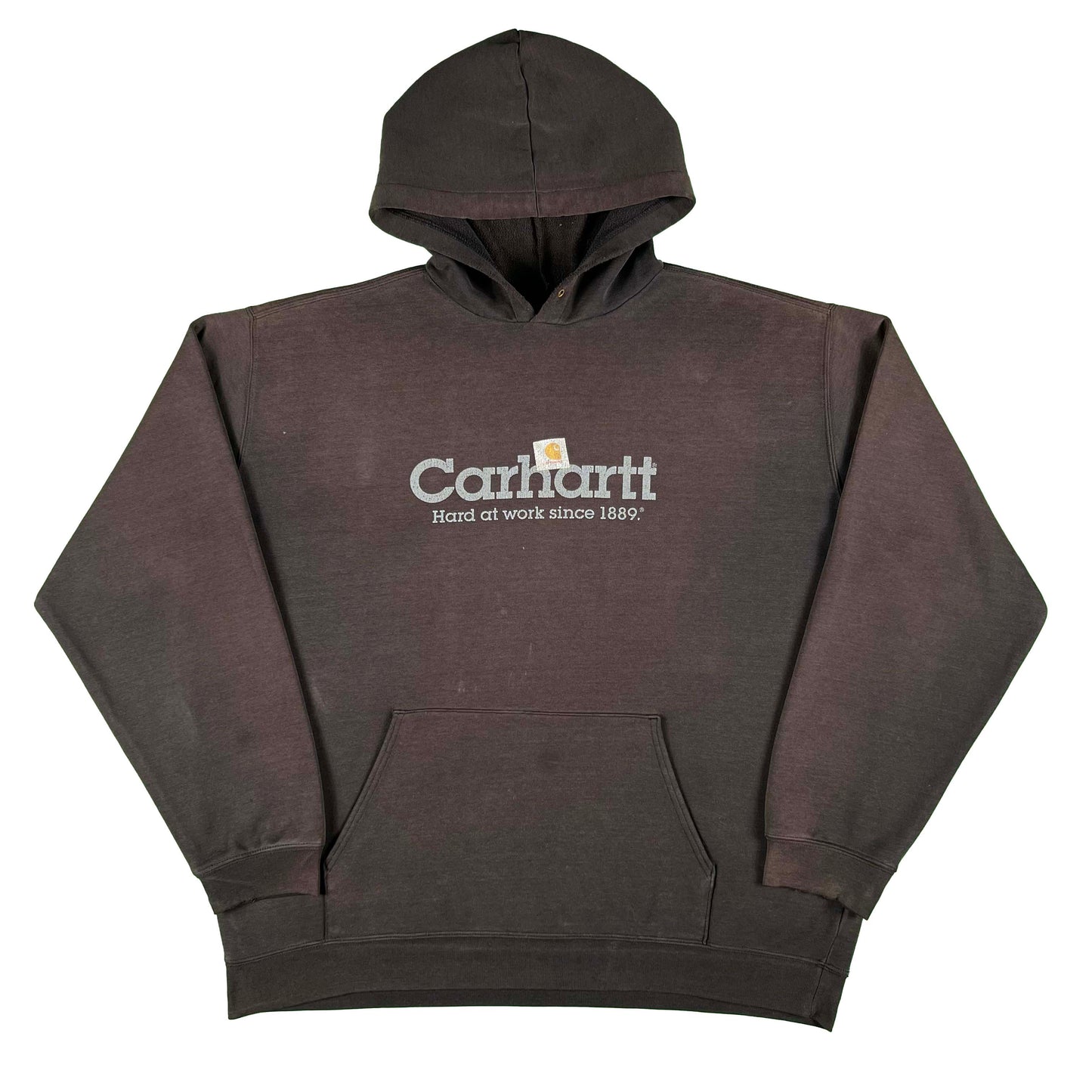 00s Carhartt Sun Faded Black Script Hoodie- XXL