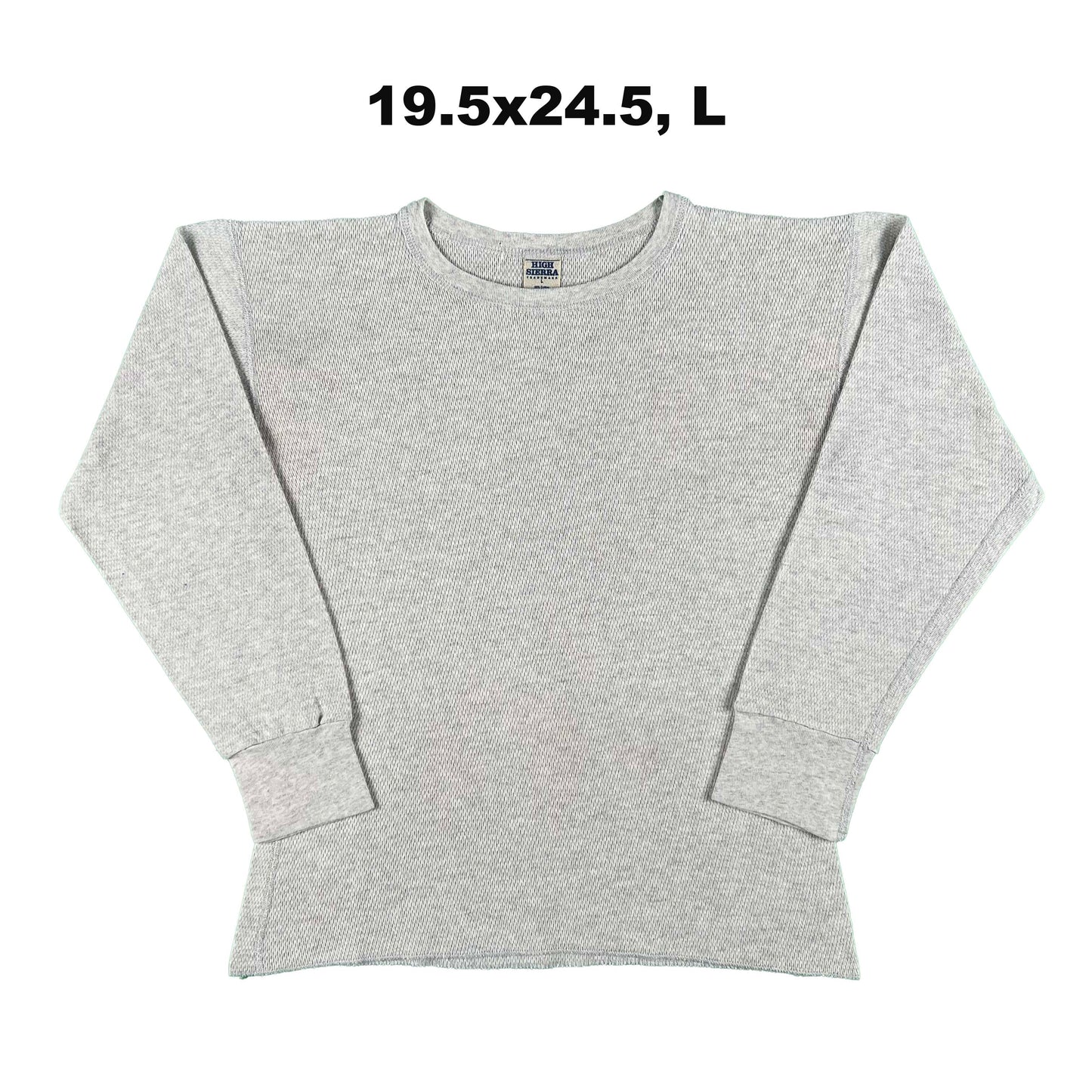 Vintage Grey Waffle Knit Thermal- SELECT SHIRT
