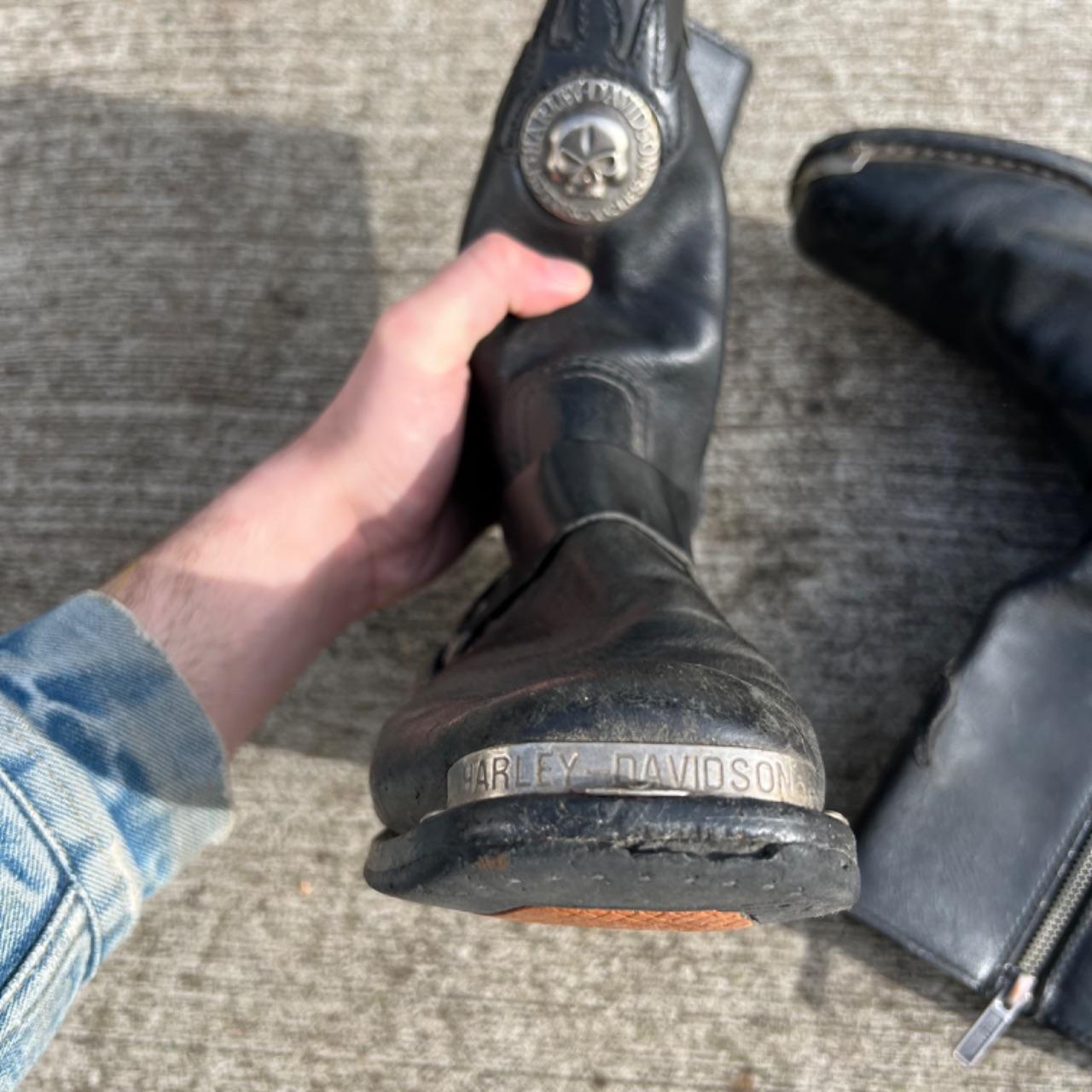 00s Harley Davidson Black Moto Engineer Boots- M's 10, W's 11.5