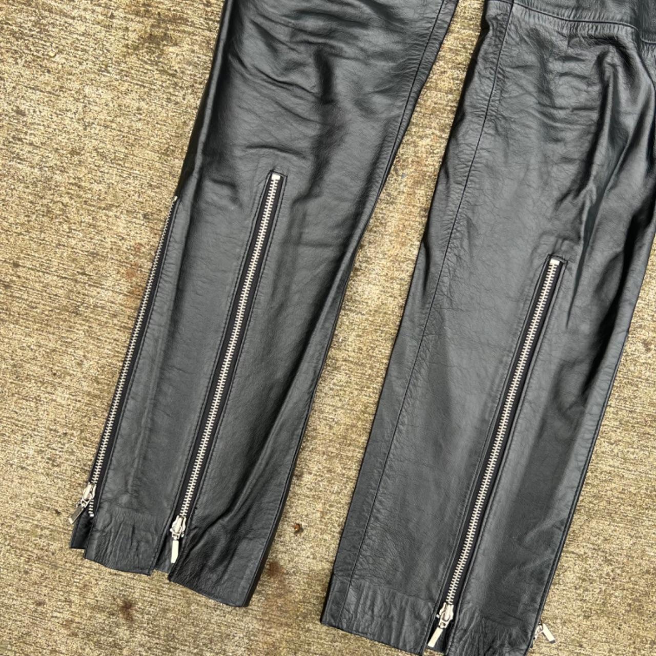 00s bebe Multi Zip Black Leather Pants- 27x31