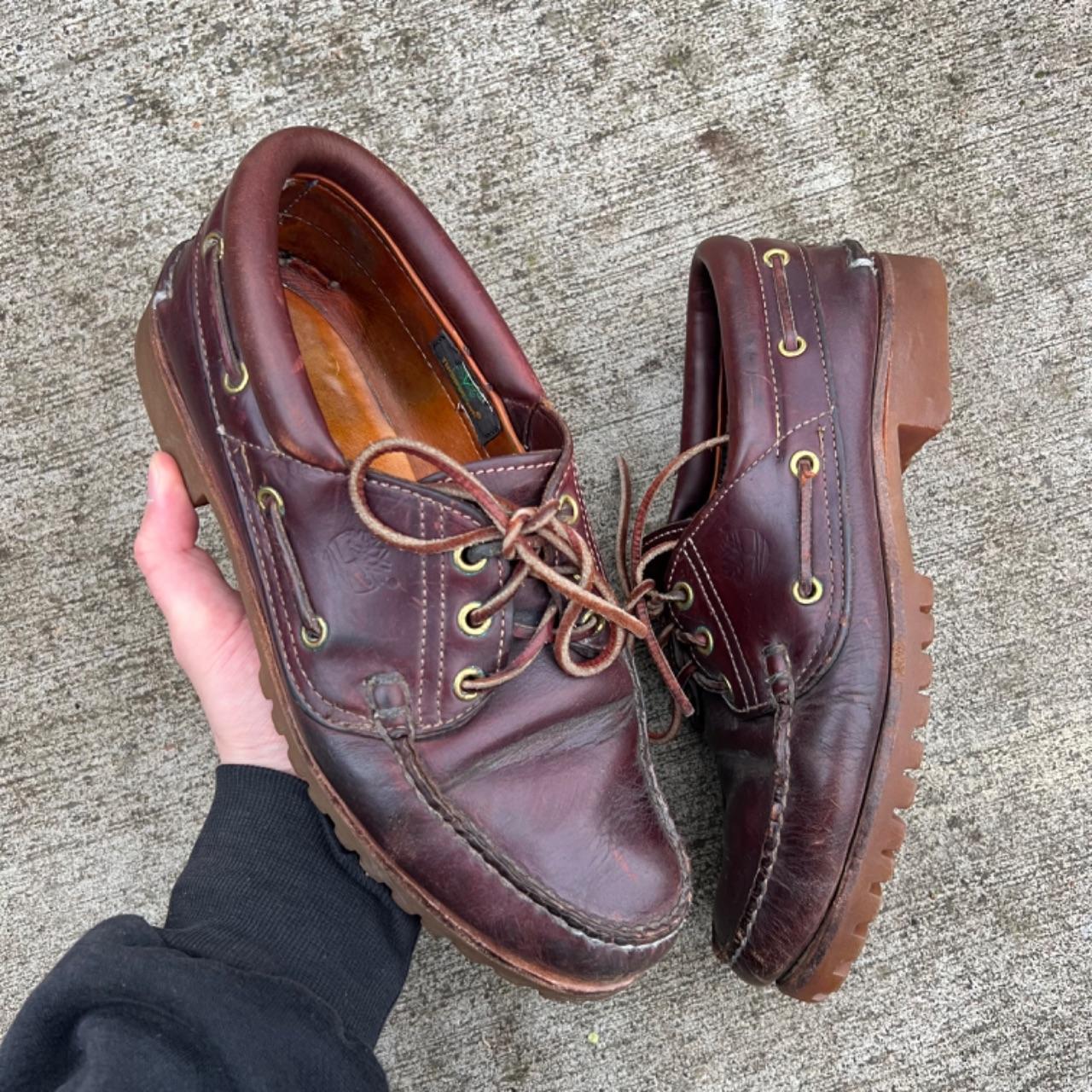90s Timberland Leather Boat Shoes- M's 8.5, W's 10