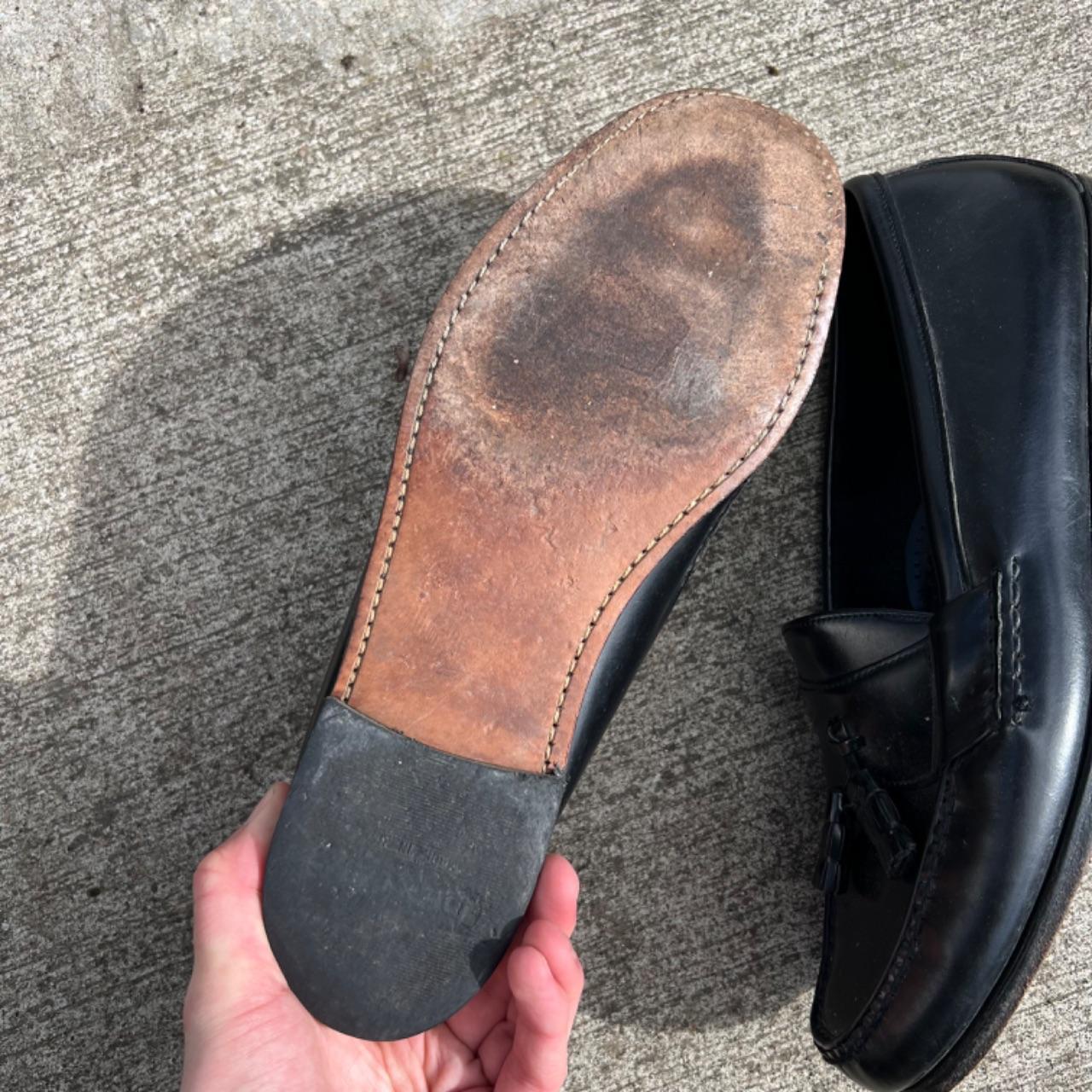 80s Black Leather Tassel Loafers- M's 11.5, W's 13