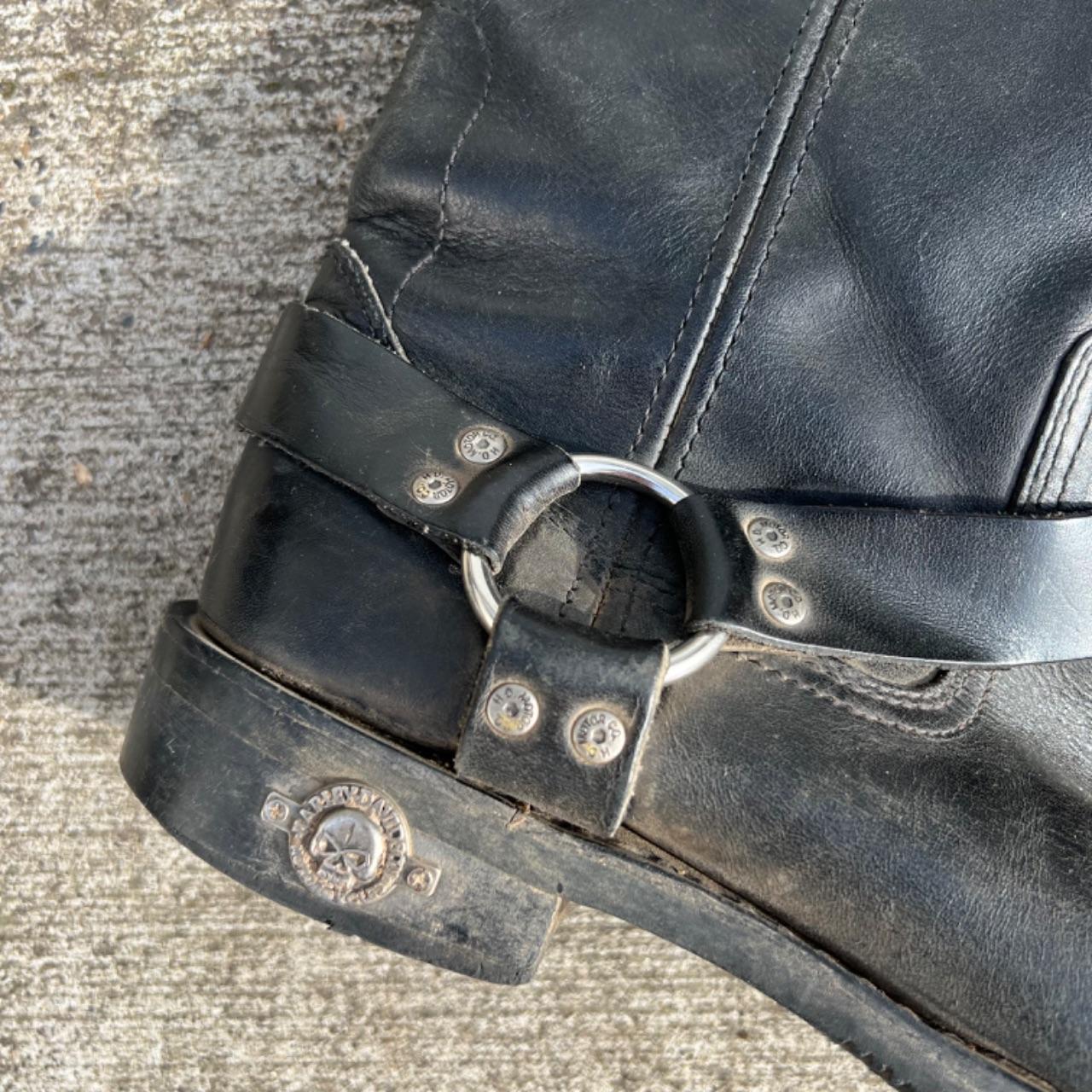 00s Harley Davidson Black Moto Engineer Boots- M's 10, W's 11.5