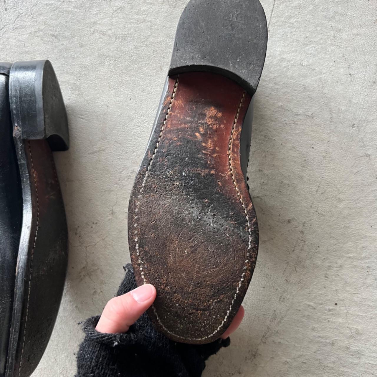 80s Black Leather Penney Loafers- M's 8, W's 9.5