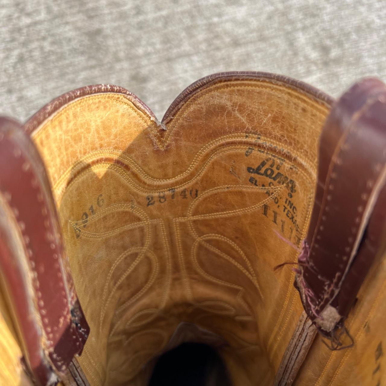 70s Two Tone Brown Tony Lama Cowboy Boots- M's 12, W's 13.5