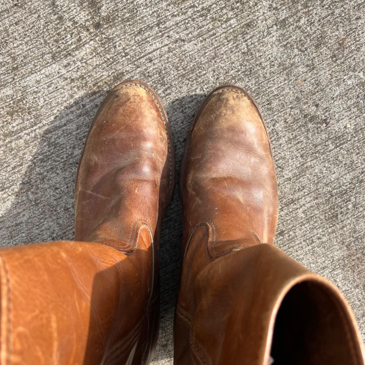 80s Red Wing Tan Leather Pecos Boots- M's 10, W's 11.5