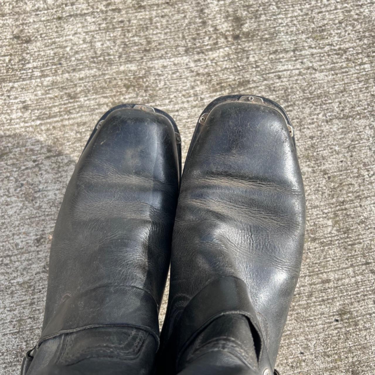 00s Harley Davidson Black Moto Engineer Boots- M's 10, W's 11.5