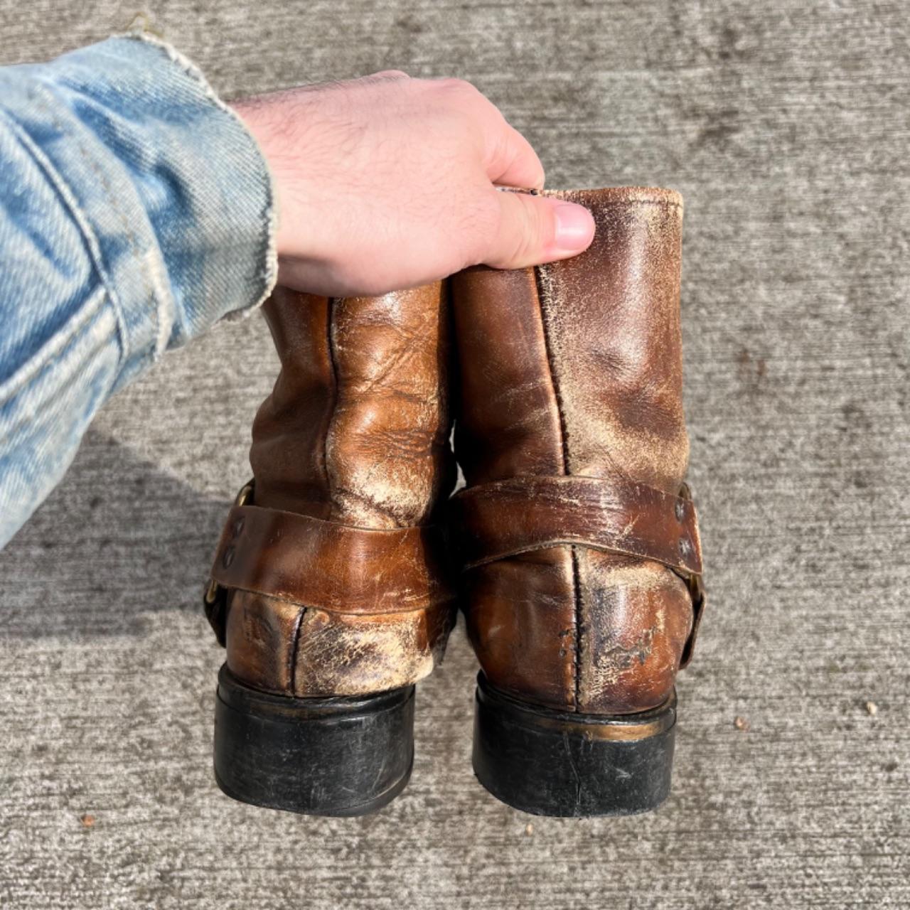 70s Side Zip Moto Harness Boots- M's 9, W's 10.5