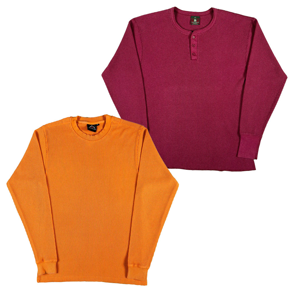 Vintage Various Colored Waffle Knit Thermals- SELECT SHIRT