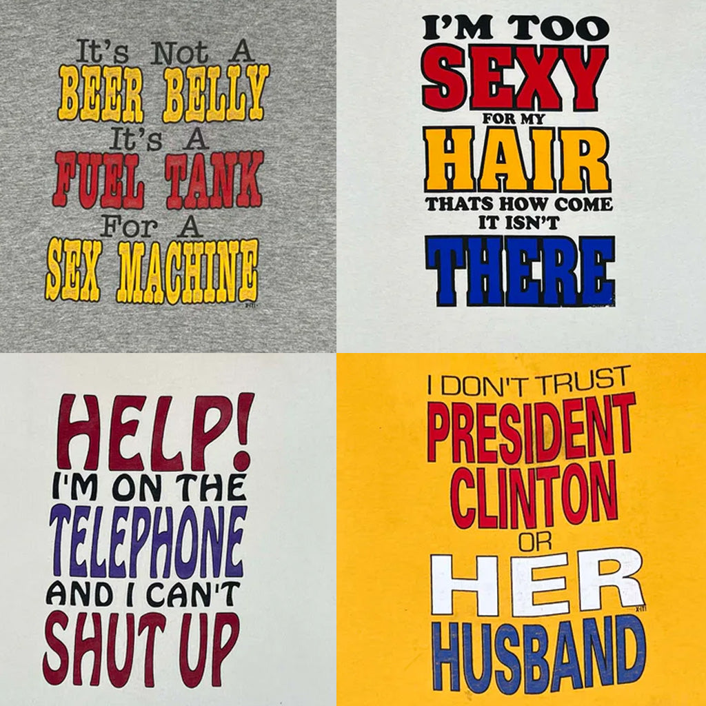 90s Big Text Spoof Tees- SELECT TEE