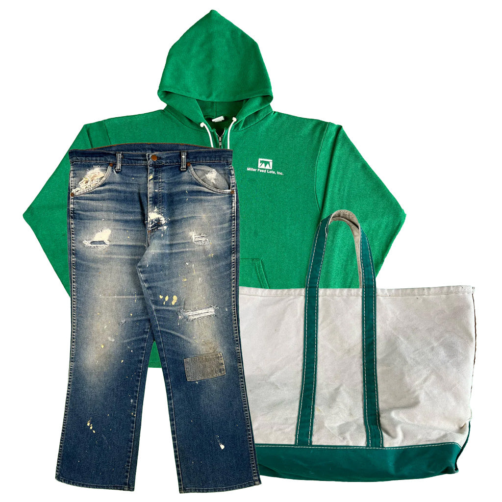 80s/90s Zip and Tote Painter's Denim Combo