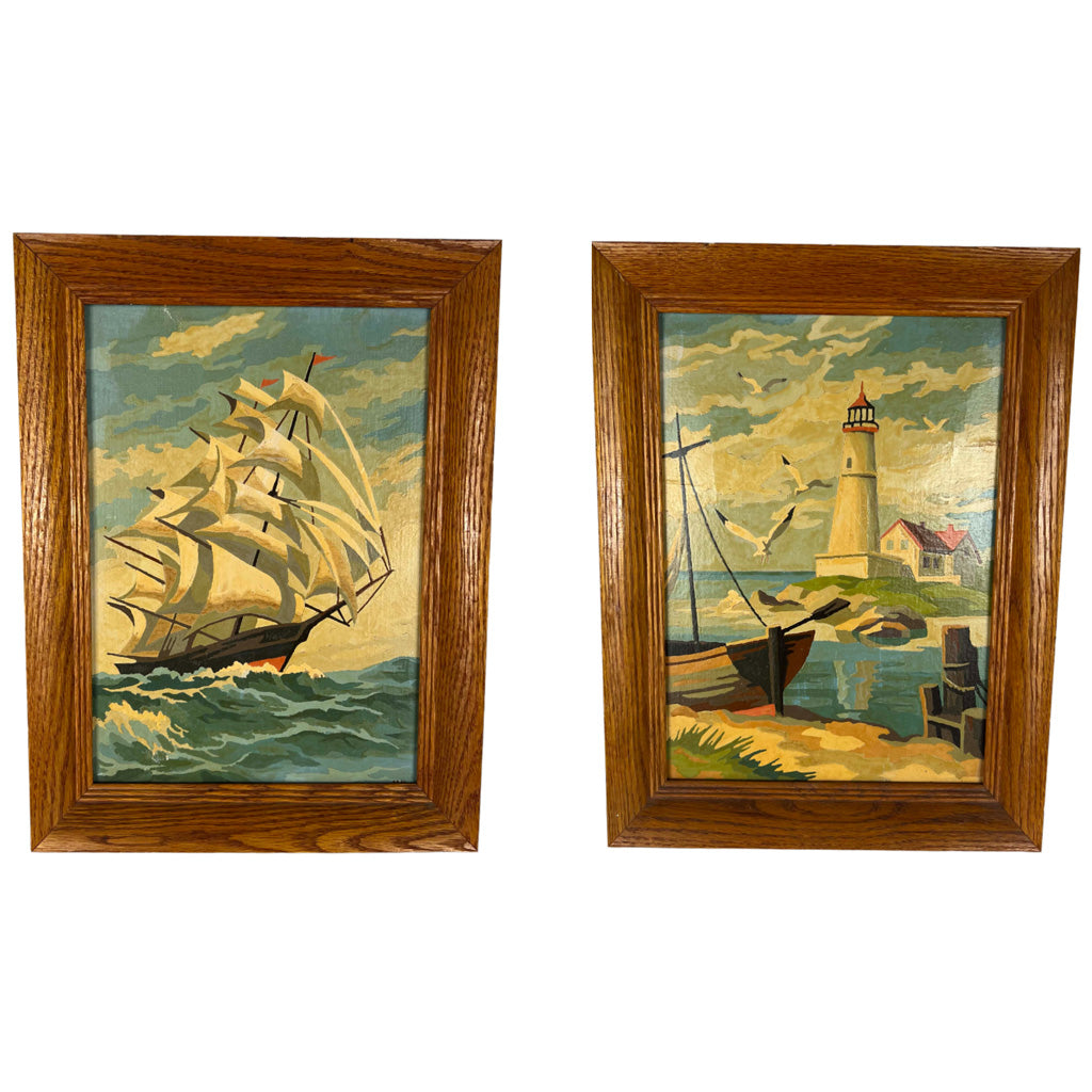 1965 Framed Coastal Oil Paintings