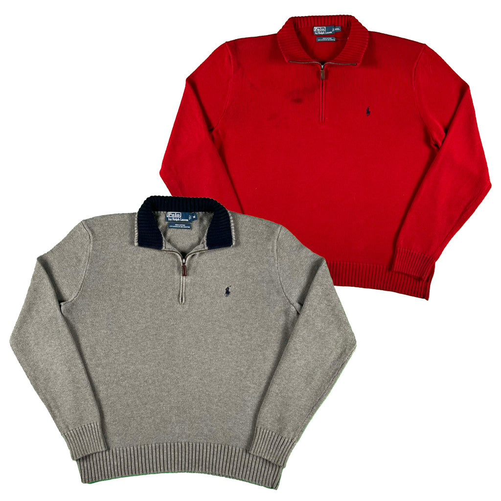 Vintage Polo Ralph Lauren Cotton 1/4 Zip Sweaters- SELECT SWEATER