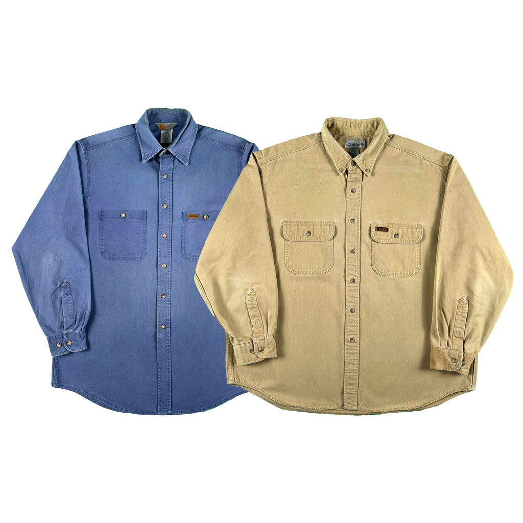 Vintage Carhartt 100% Cotton Work Shirts- SELECT SHIRT – Plum Garments Vintage Carhartt 100% Cotton Work Shirts- SELECT SHIRT – Plum Garments