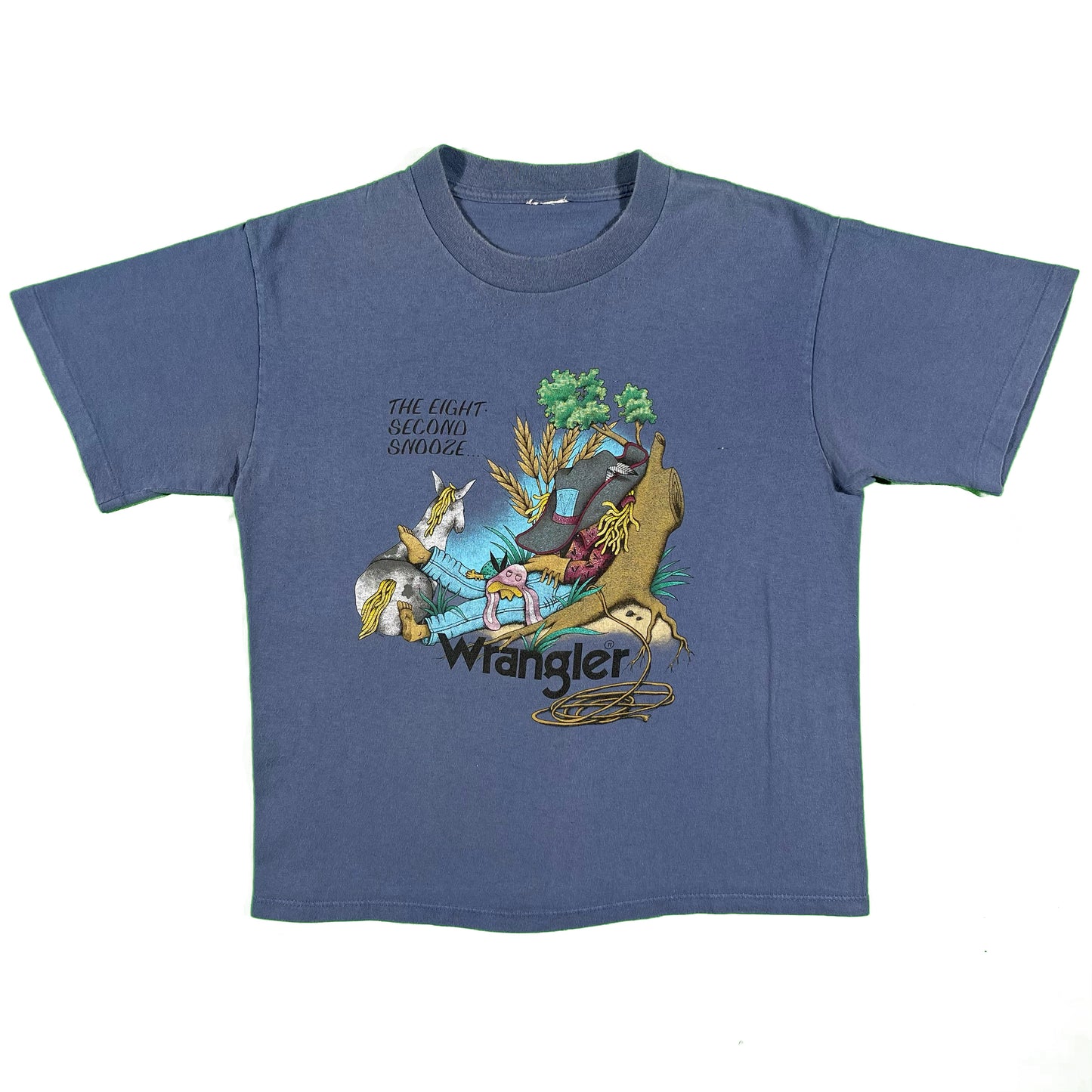 90s Wrangler 'Eight Second Snooze' Tee- M