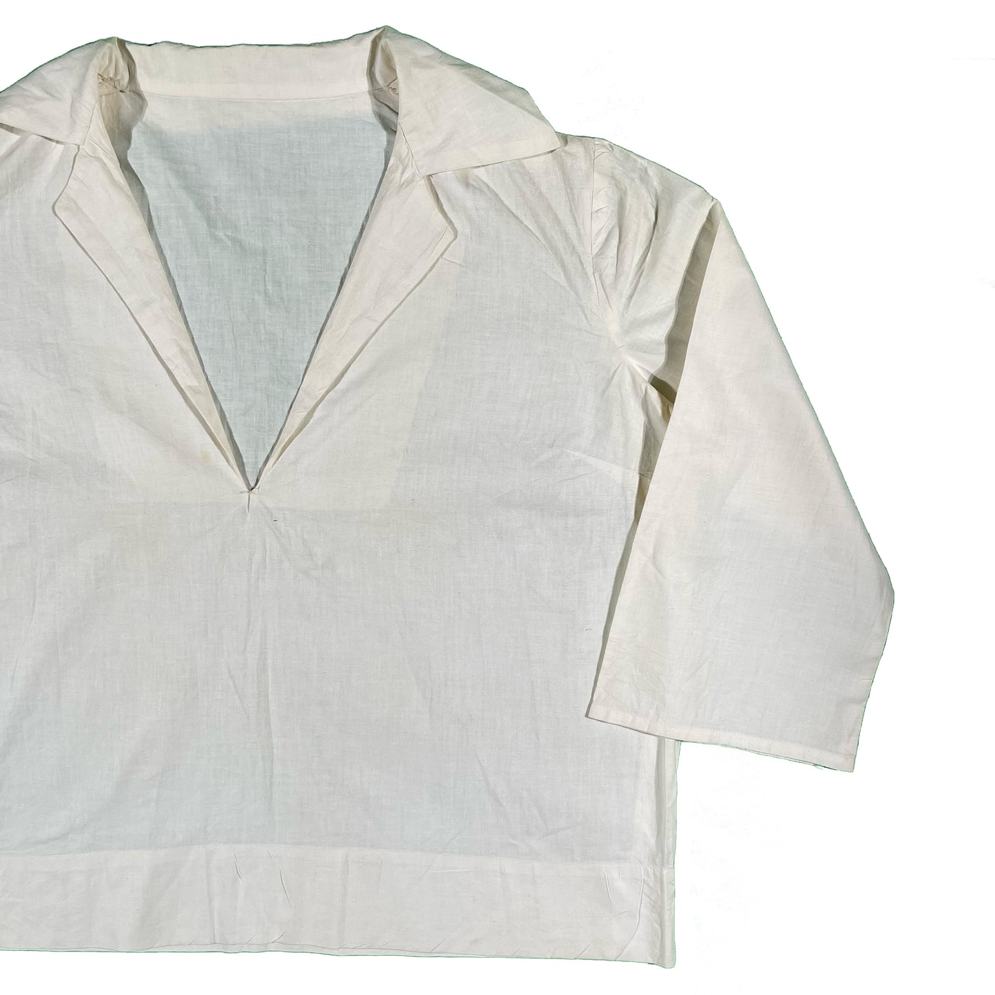 60s Light Boxy Linen Top- L