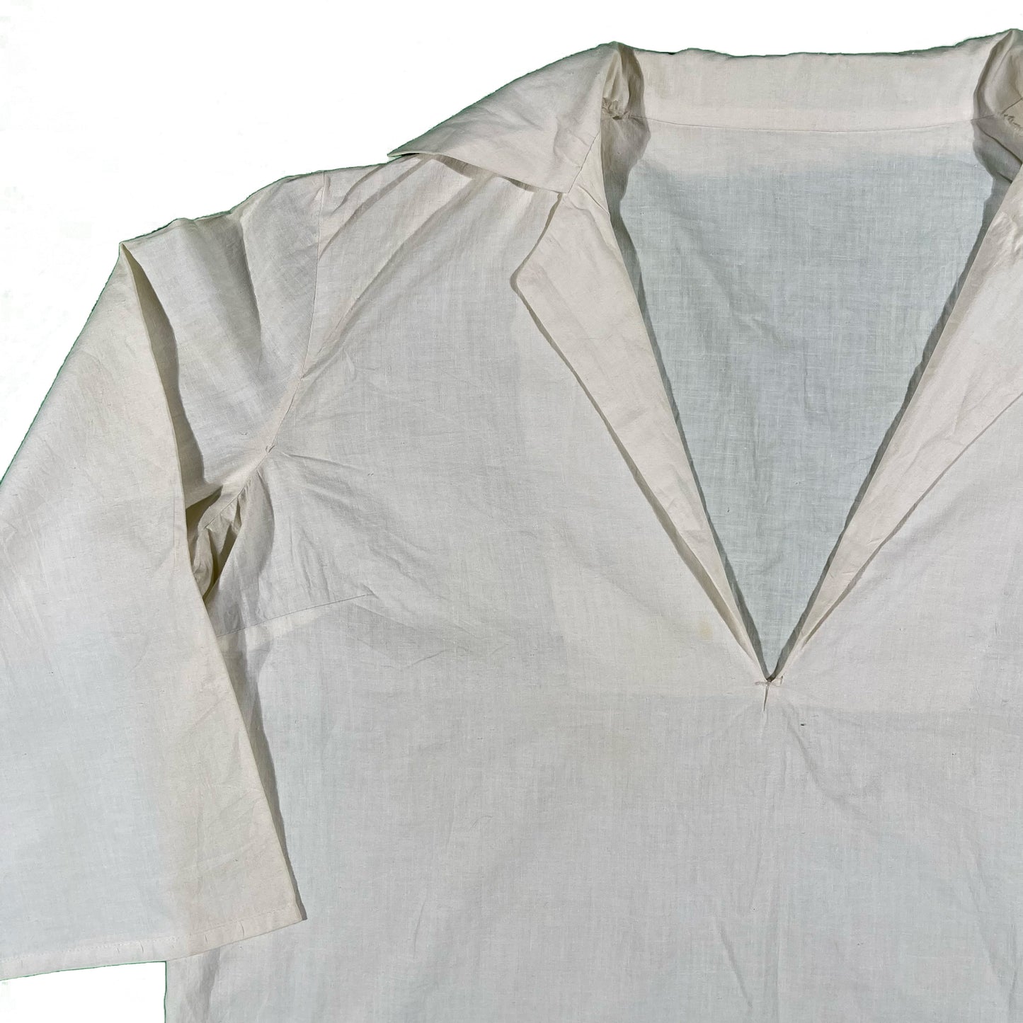 60s Light Boxy Linen Top- L