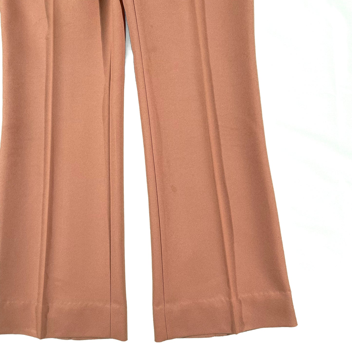 70s Peachy Tan Panhandle Polyester Flares- 28x31.5