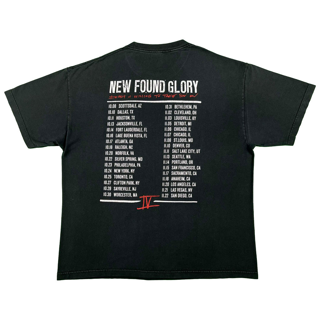 Faded Black New Found Glory Band Tee- XL