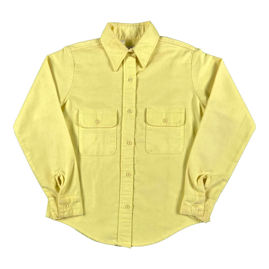 70s Butter Yellow Orvis Chamois Shirt- S