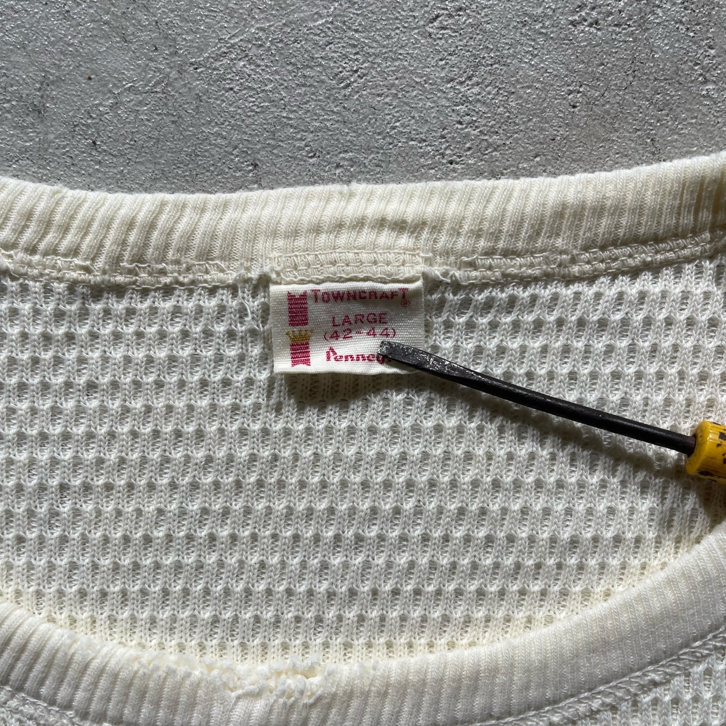 60s Penney's Towncraft Waffle Knit Thermal- L