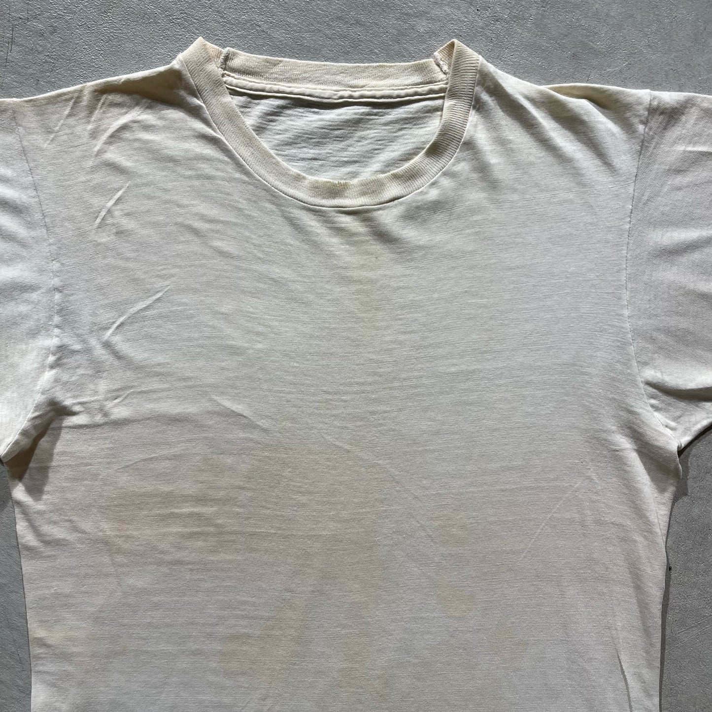 70s Blank White Tee- M