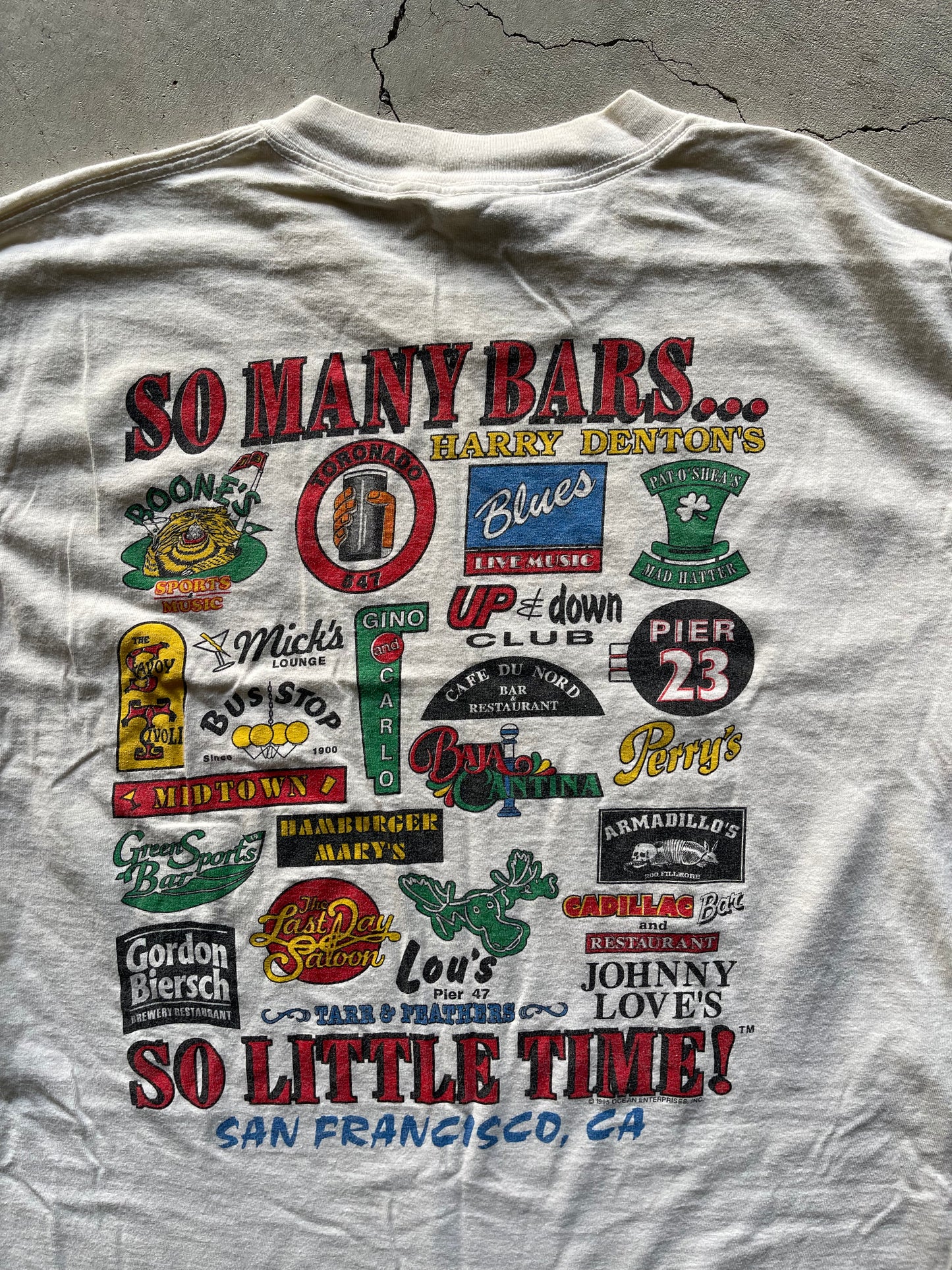90s San Francisco Bars Tee- L