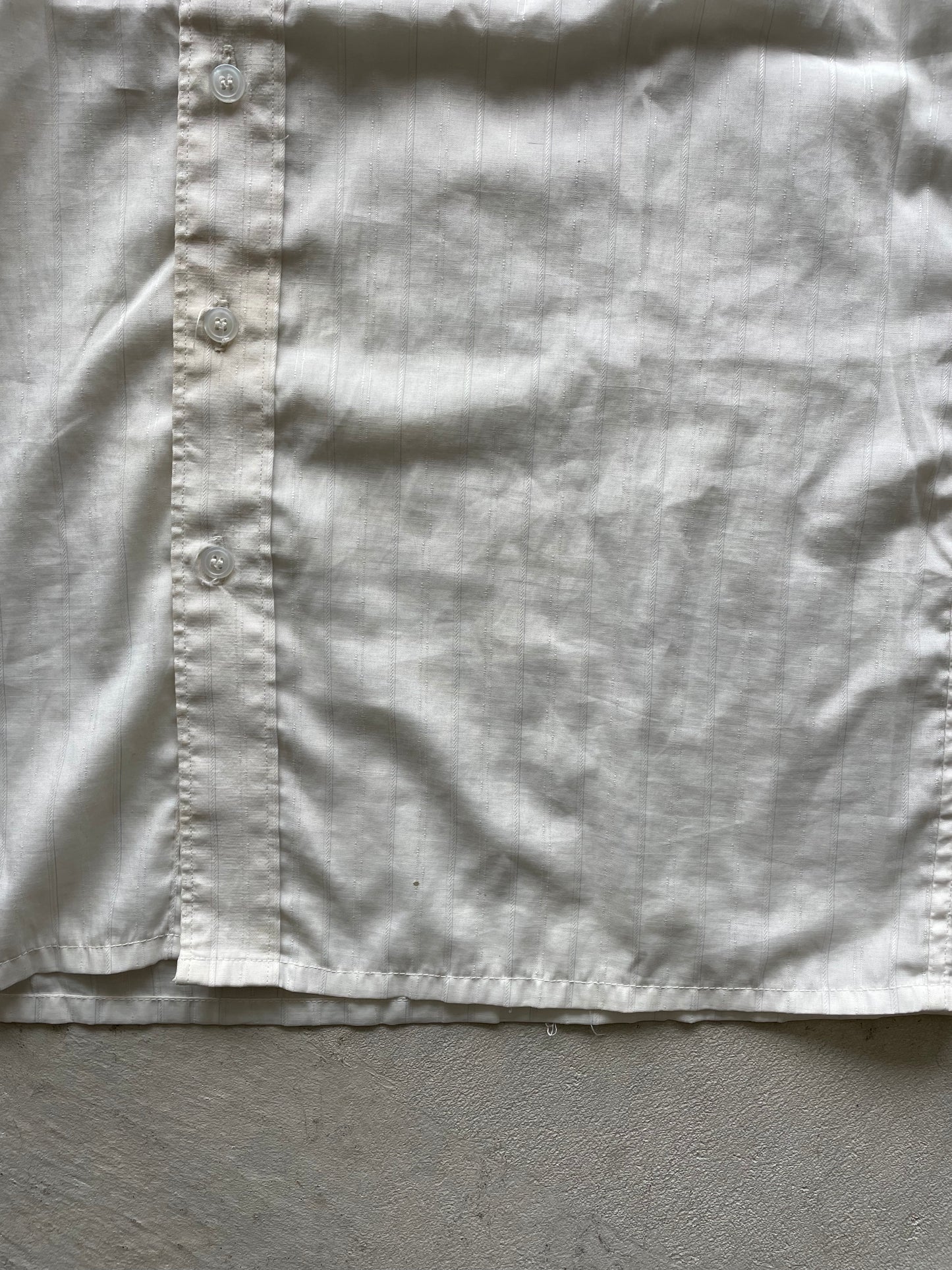 80s White Button Down- L