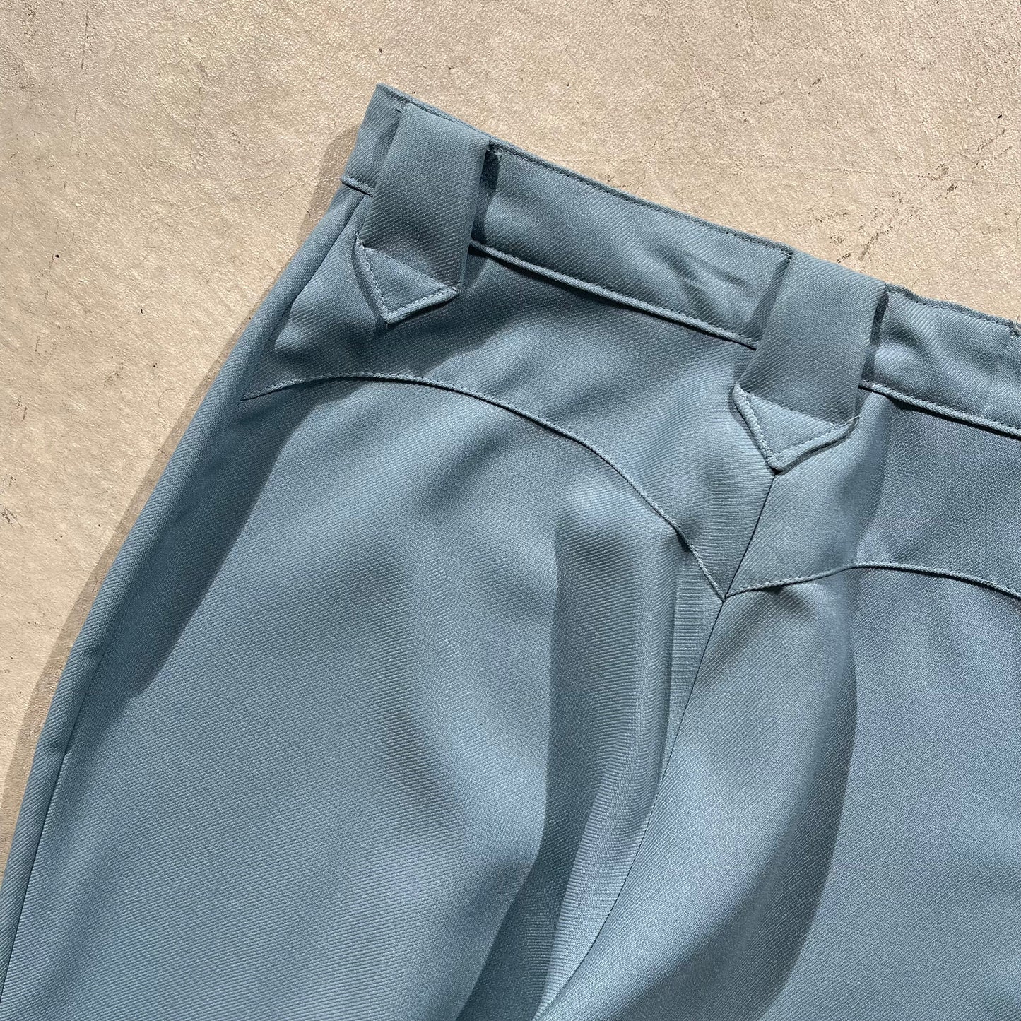 70s Baby Blue Polyester Flares- 30