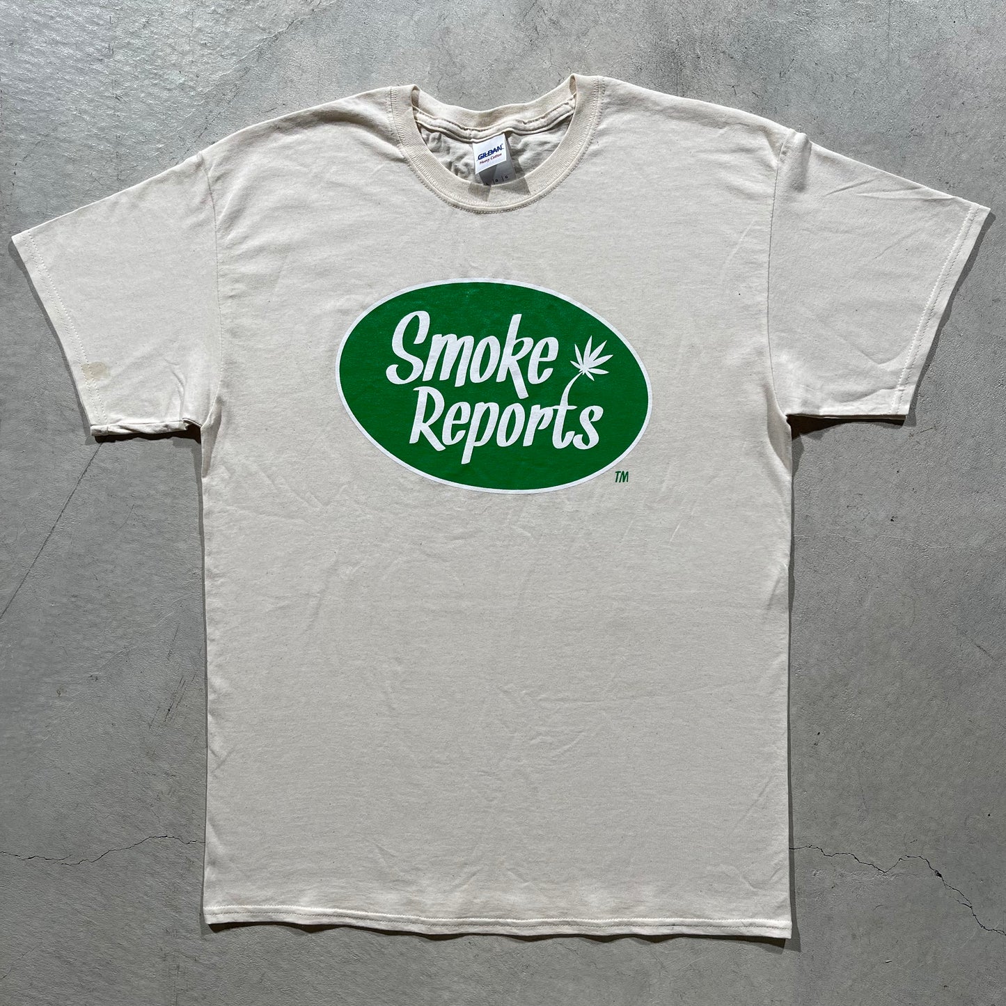 Earth Tone Smoke Reports Tee- L