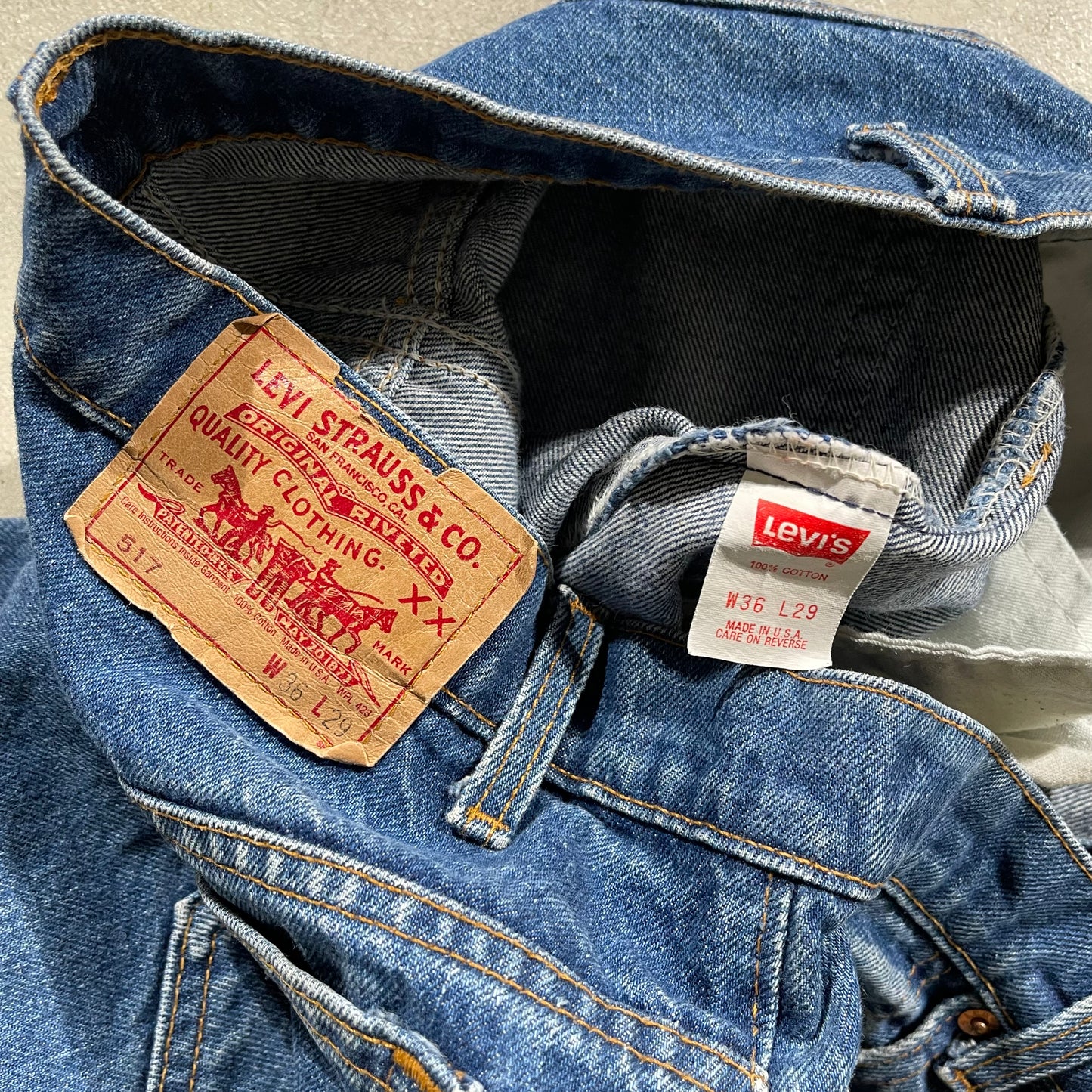 80s Repaired Levi's 517s- 34x28