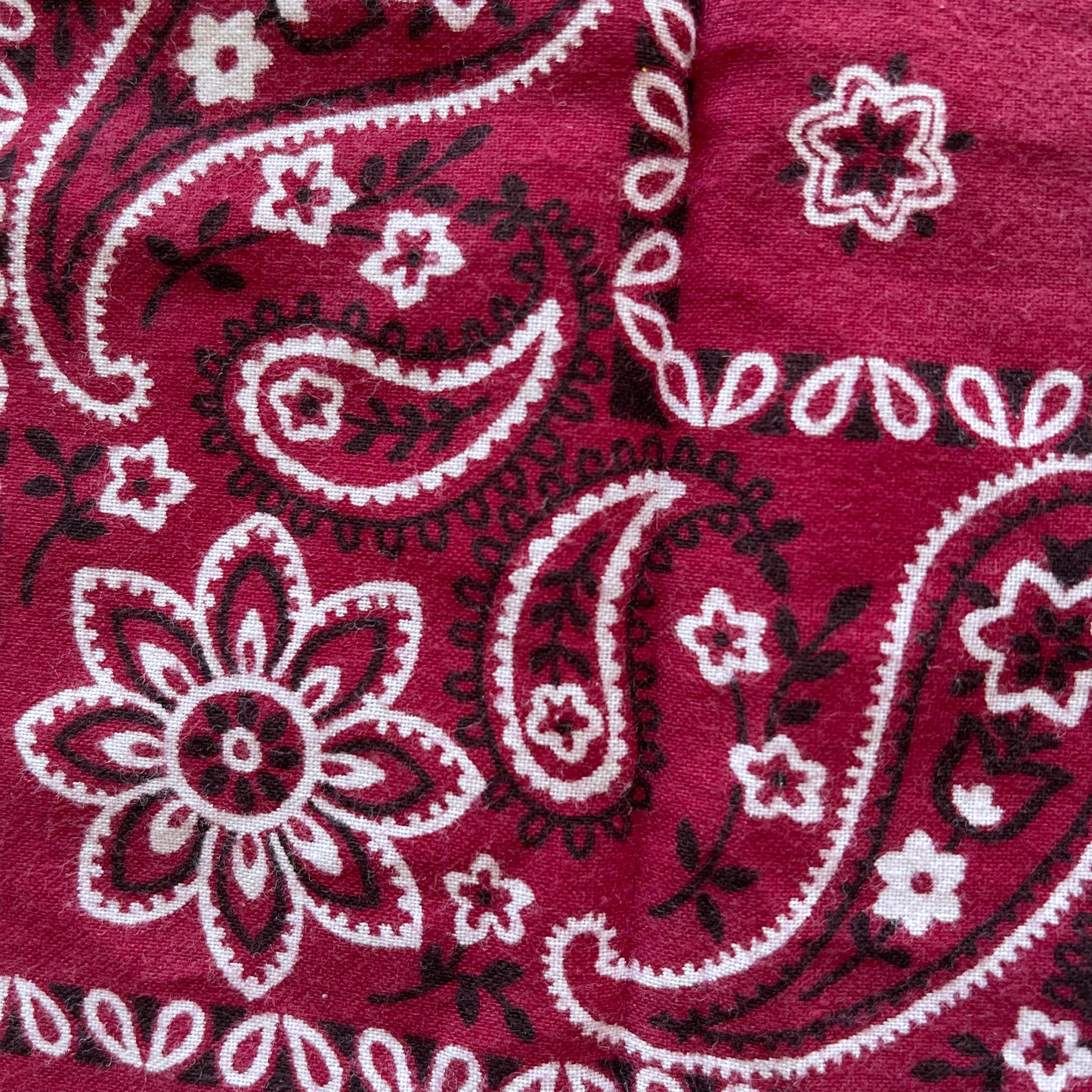 80s Wine Red Bandana- OS