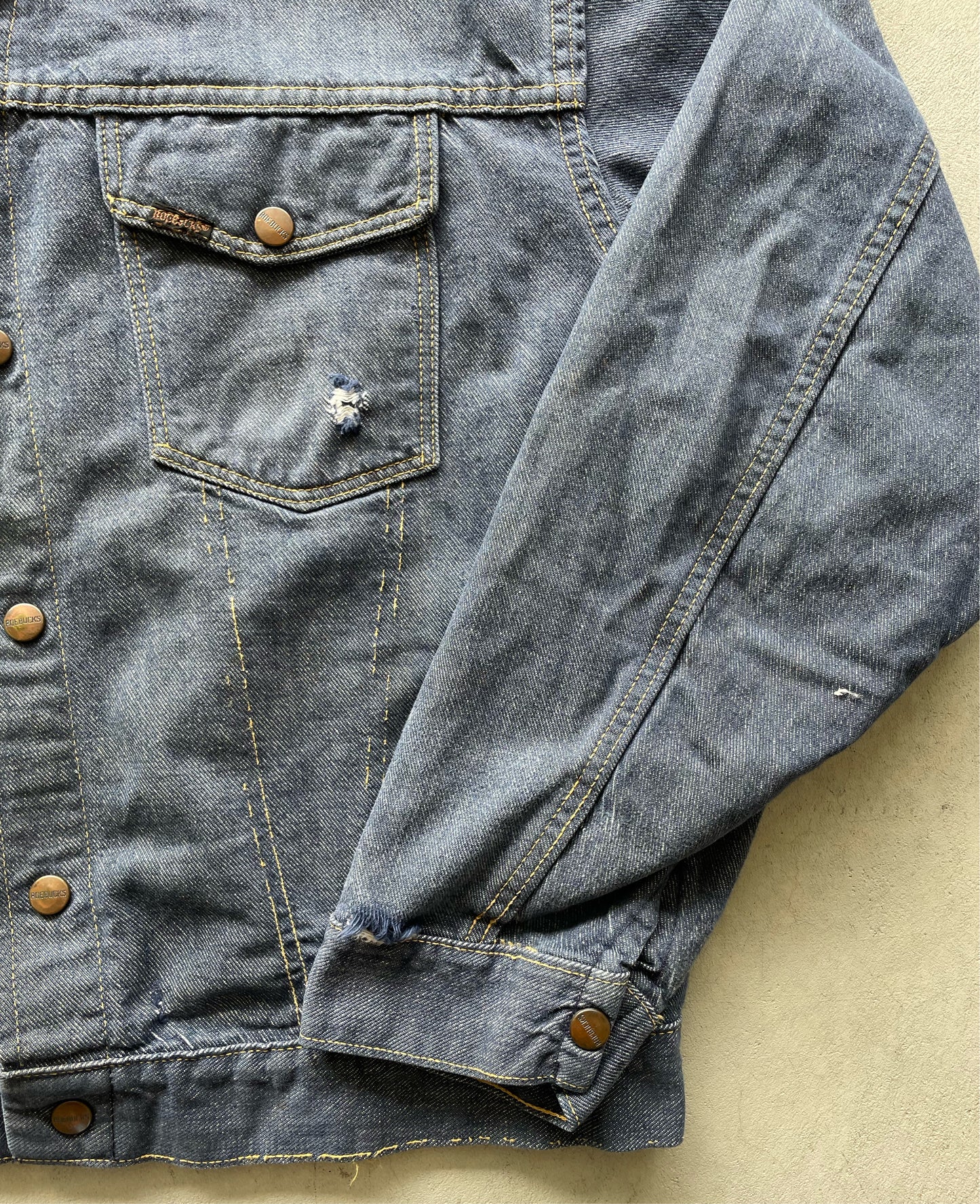 60s Sears Roebucks Selvedge Denim Jacket- L