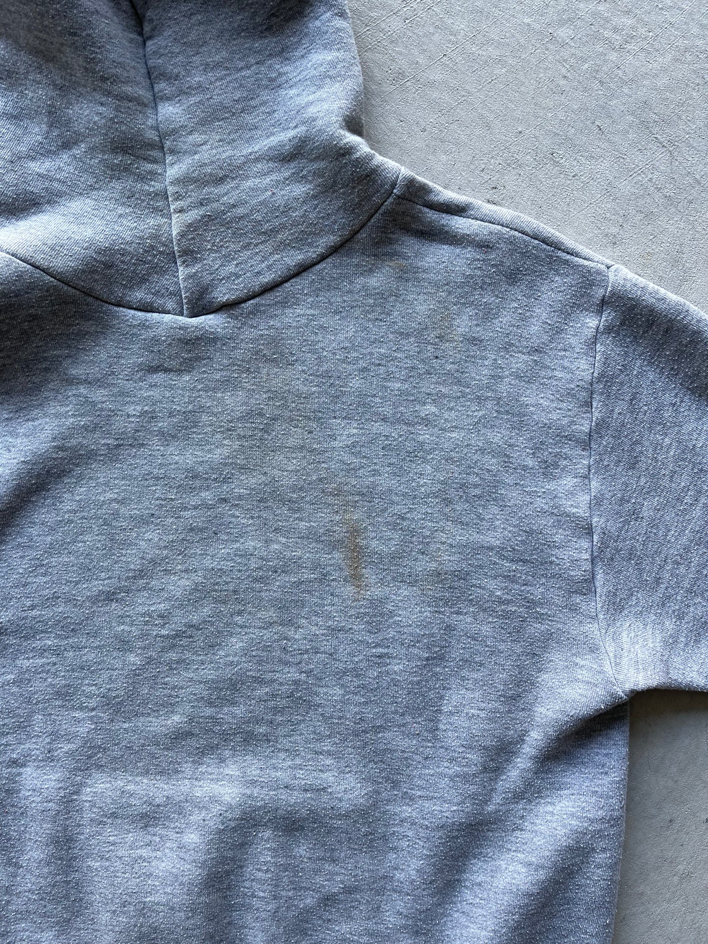 80s Blank Grey Hoodie- L