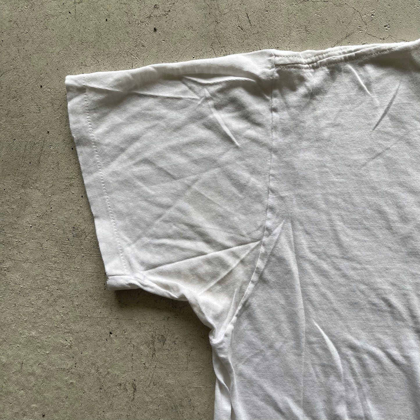 70s Thrashed Blank White Tee- M